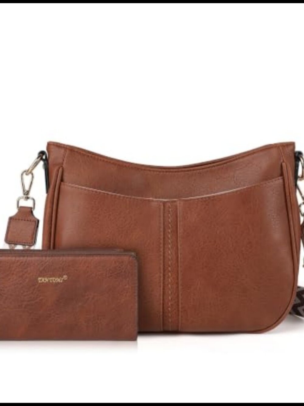 PU Leather Crossbody Bag Vegan Leather Purse Adjustable Strap Shoulder Handbag